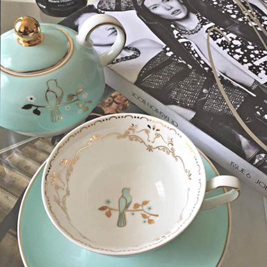 Shiny Teacups + Saucers
