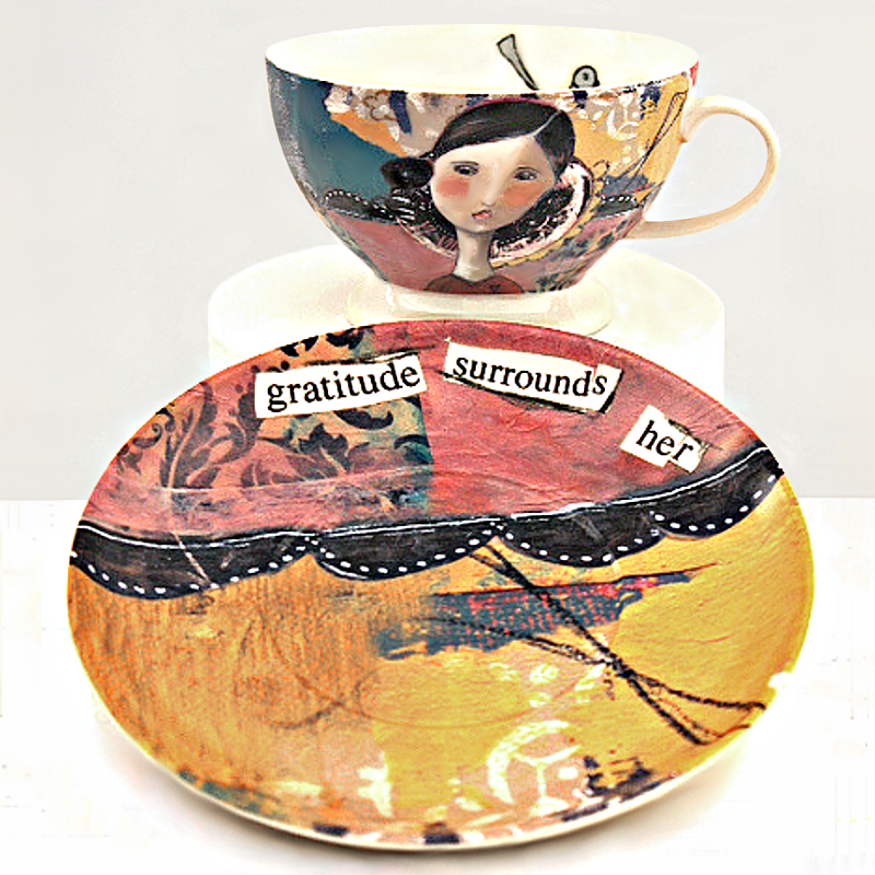 Whimsical Teacups + Saucers