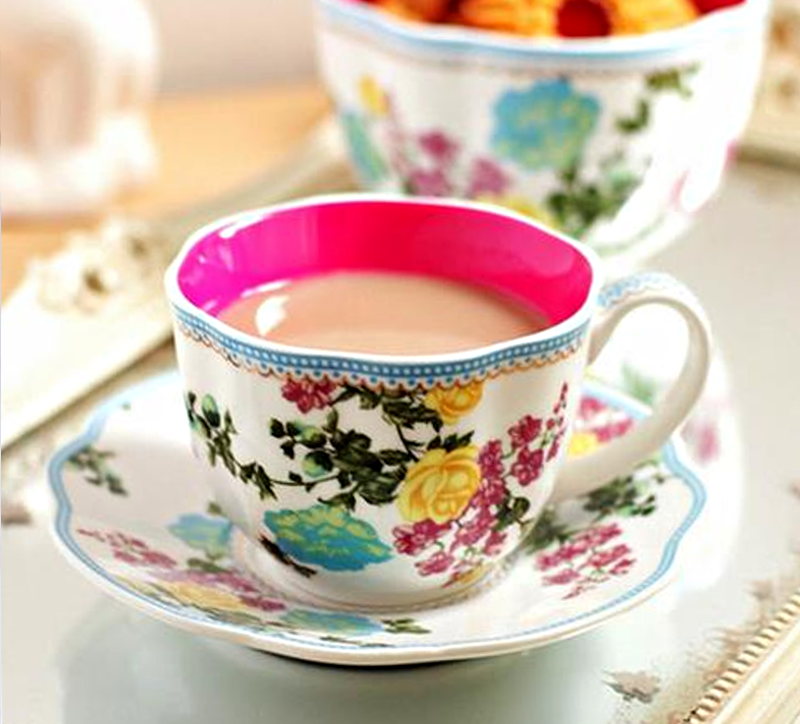 Spring Floral Teacup + Saucer