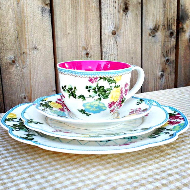 Spring Floral Teacup + Saucer