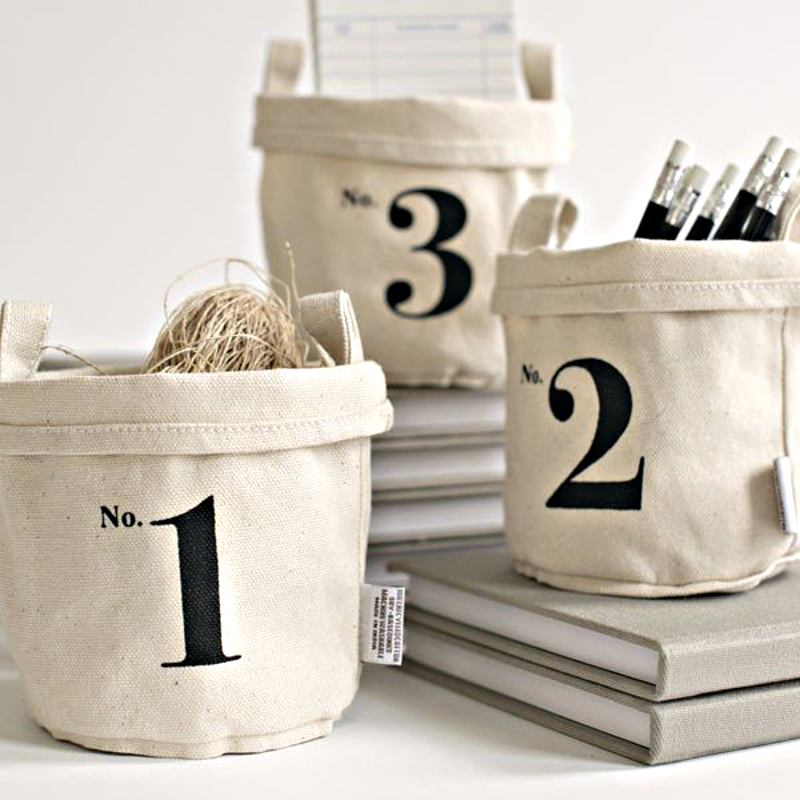 Small Canvas 'Numbers' Bags