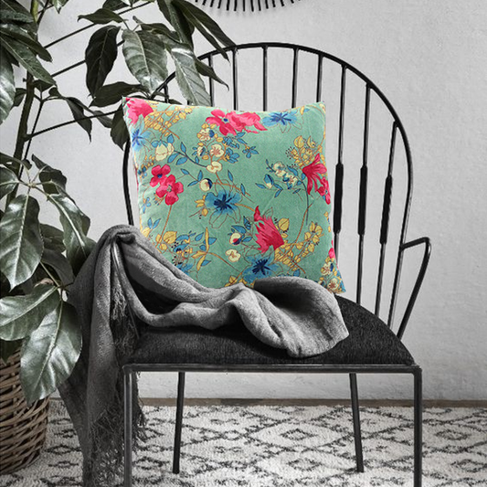 Floral Velvet Cushion