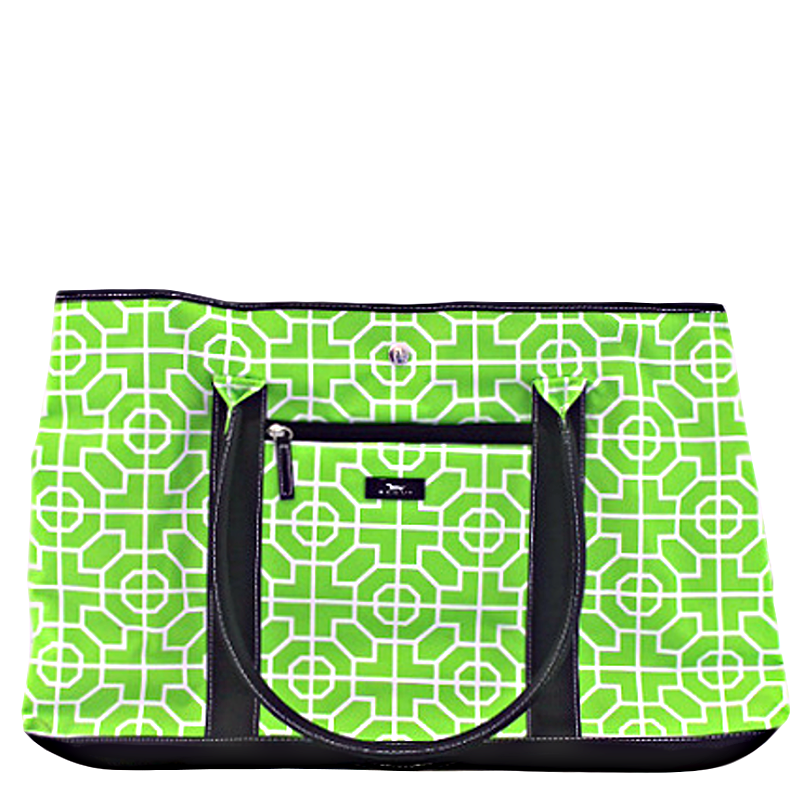 Bag oh Bag in Green Geometric