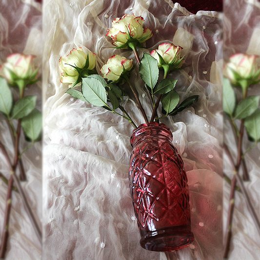 Glass Embossed Vase