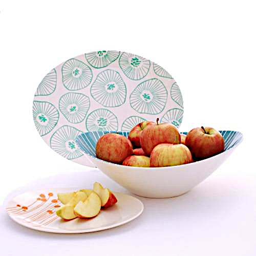 Retro Melamine Serving Bowl