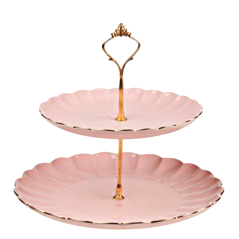 Pink Two-Tier Cake Stand