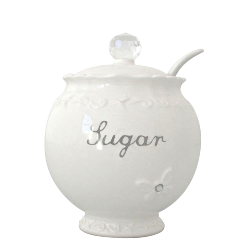 White Glamour Sugar Pot