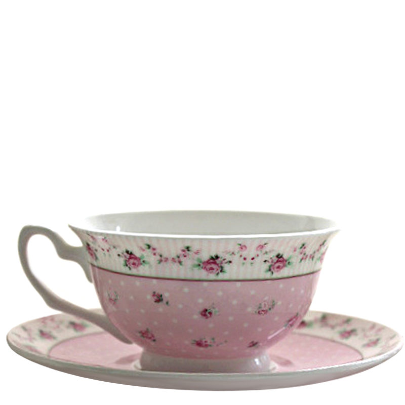 Rosebud Teacup & Plate Set