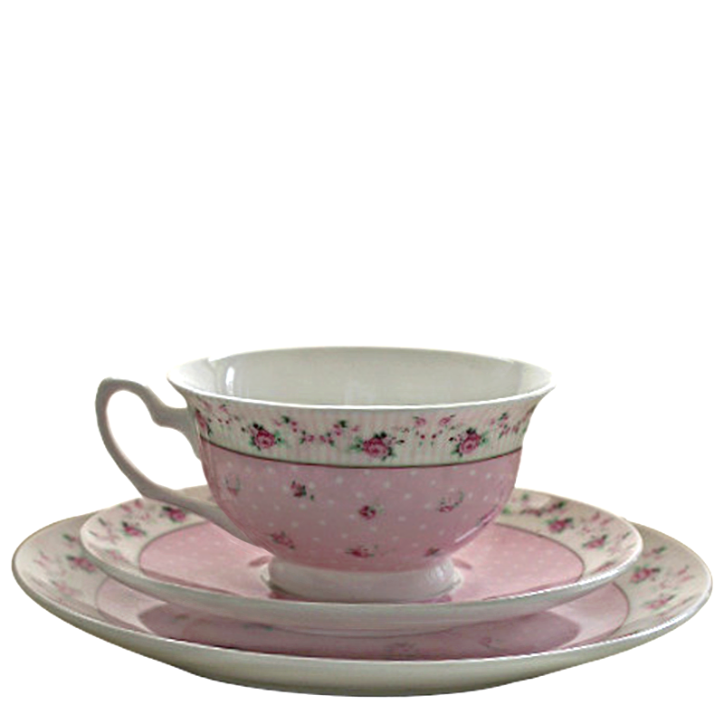 Rosebud Teacup & Plate Set