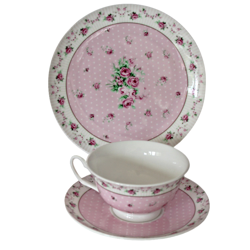 Rosebud Teacup & Plate Set