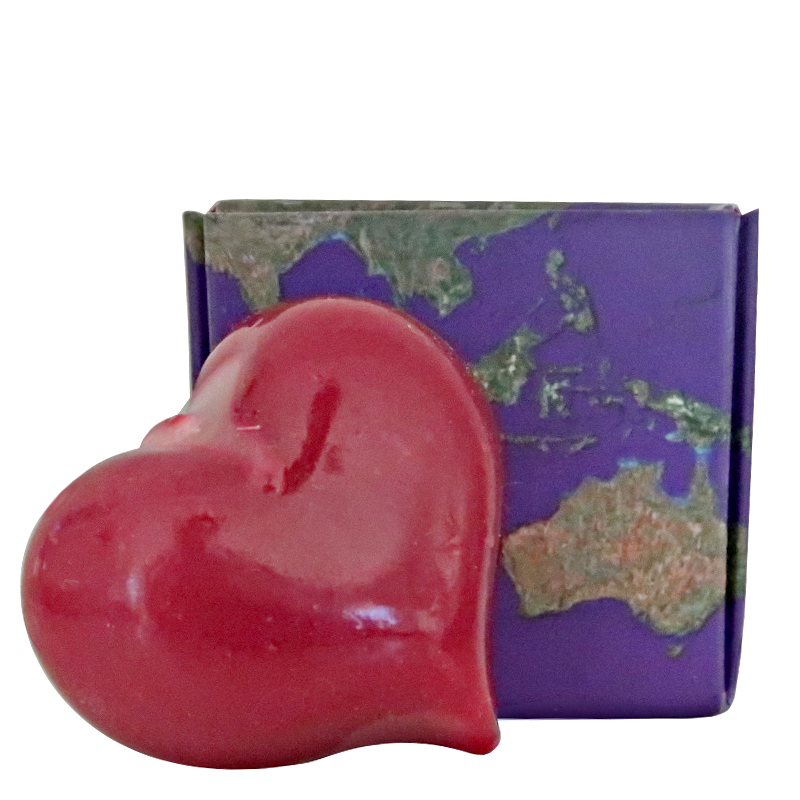 Quirky Red Heart Candle