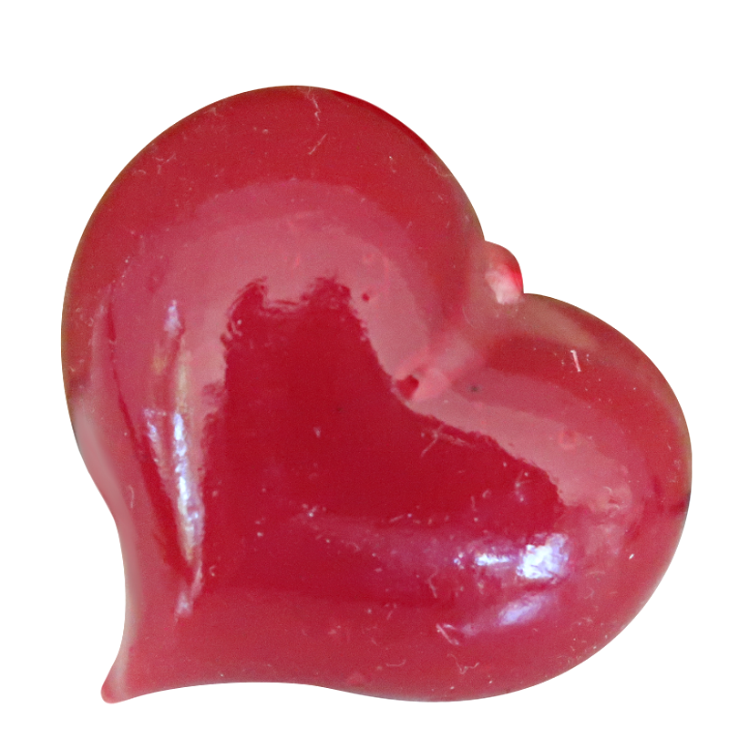 Quirky Red Heart Candle