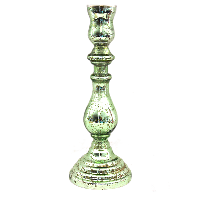Antique Look Glass Candle Holder