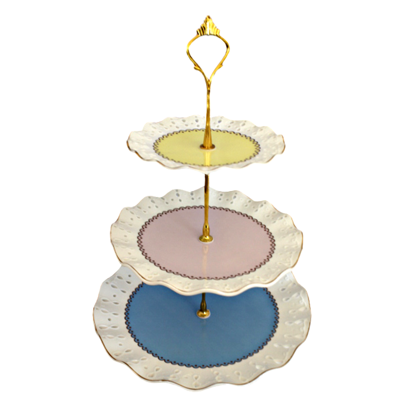 Three-Tier Fluted Cake Stand