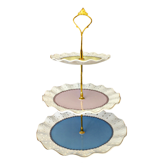 Three-Tier Fluted Cake Stand