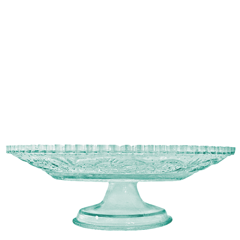 Glass Embossed Cake Stand