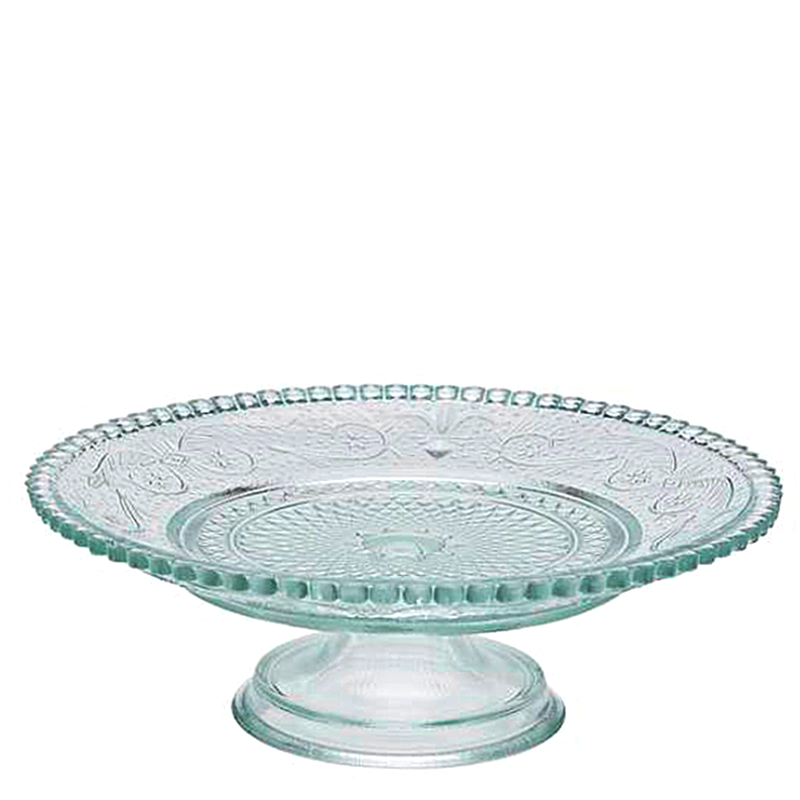 Glass Embossed Cake Stand