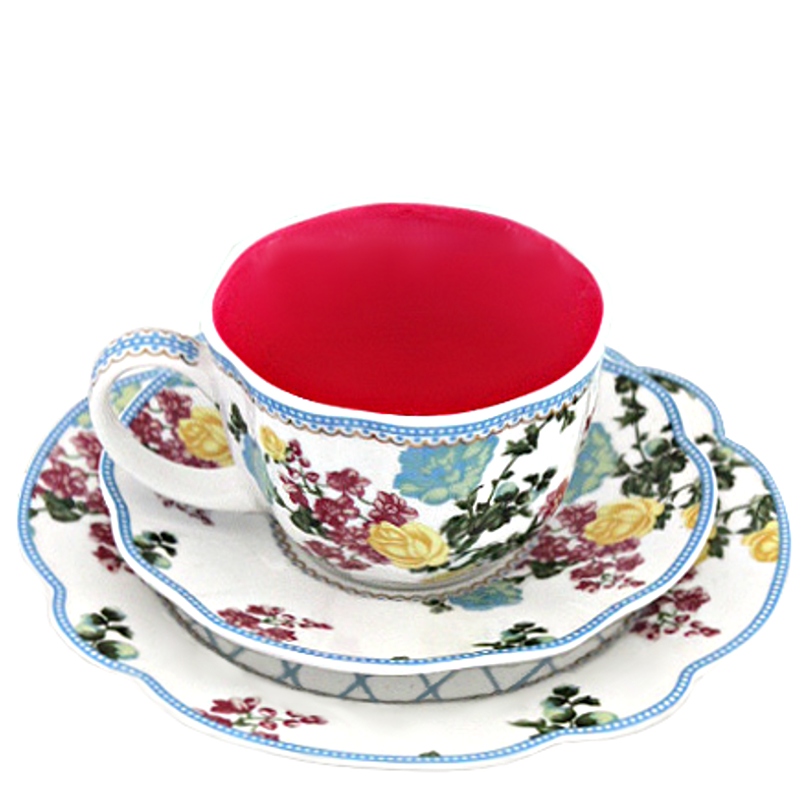 Spring Floral Teacup + Saucer