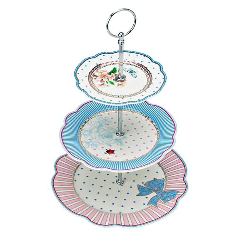 Three-Tier Floral Cake Stand