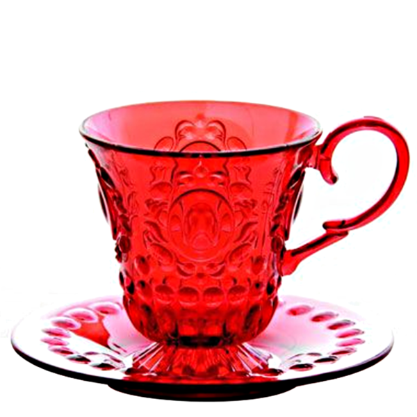 Baroque Acrylic Teacup + Saucer