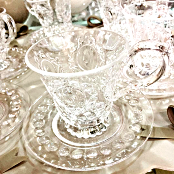 Baroque Acrylic Teacup + Saucer - Image 2