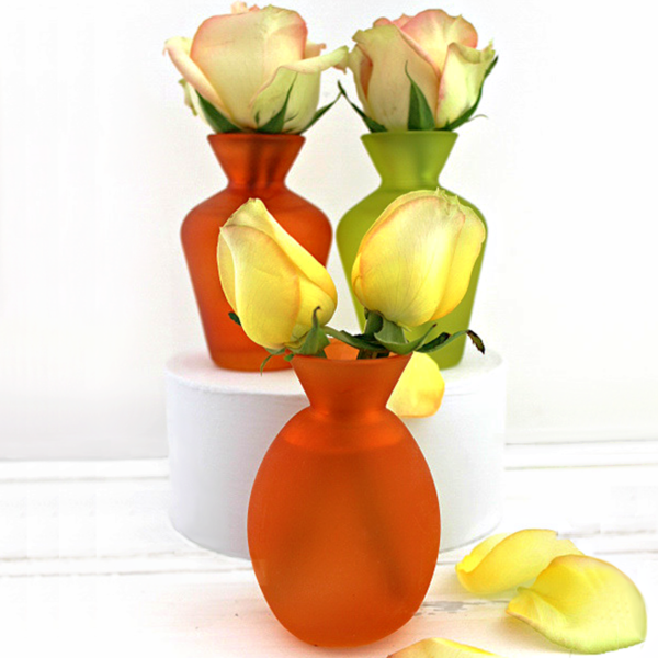 Frosted Glass Bulb Vase - Image 2