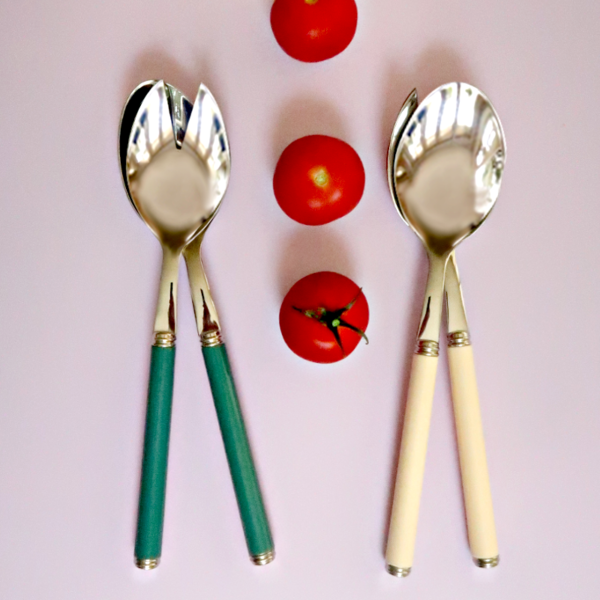 Salad Servers with Coloured Handles - Image 2