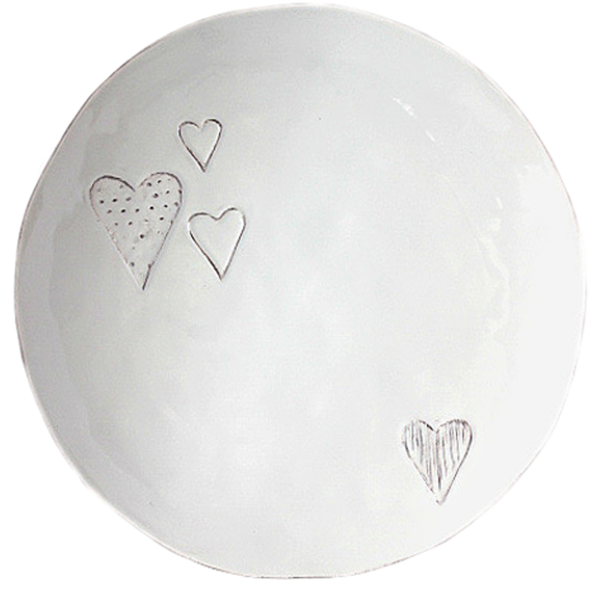 Embossed Heart Plates