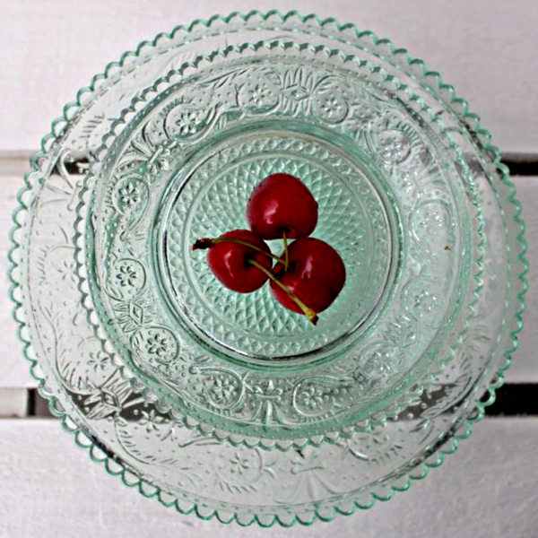 Glass Embossed Cake Stand - Image 2