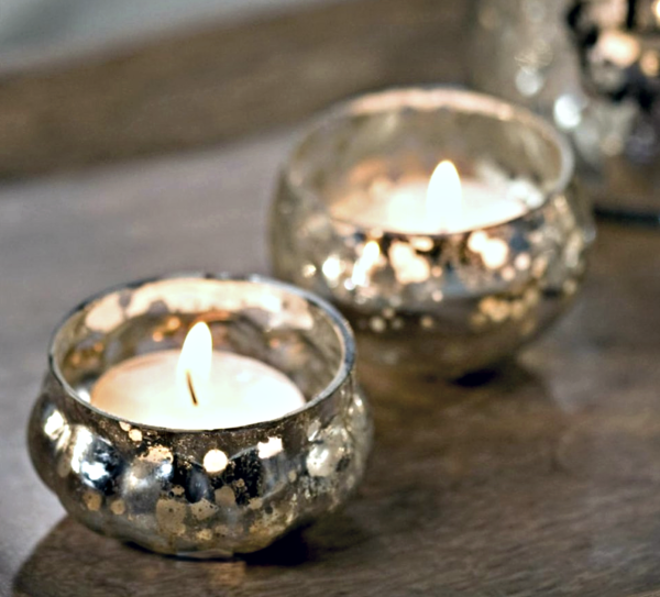 Rustic Silver Tealight Holders - Image 4