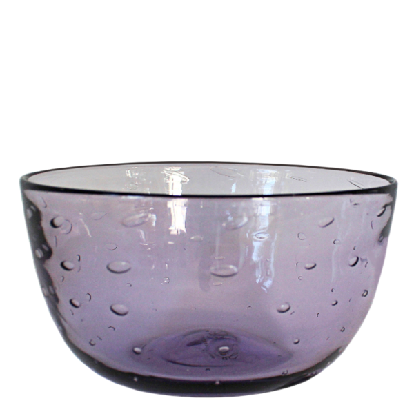 Soft Purple Bubble Glass Bowl